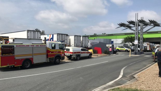 Four workers have been injured after a chemical leak at an Ormeau business.