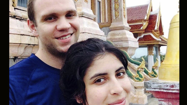 British PhD student Matthew Hedges, 31, pictured with his wife Daniela Tejada. 