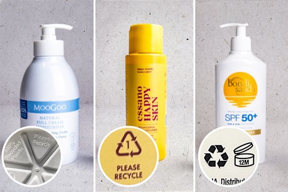 These three products all use opaque PET or rPET plastic, which is non-recyclable  in Australia and New Zealand recycling systems. 