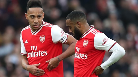Arsenal's Pierre-Emerick Aubameyang (left) and Alexandre Lacazette are looking more and more likely to be back on the field next month.