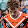 Lachlan Galvin and Jarome Luai didn’t last long as the Tigers halves.