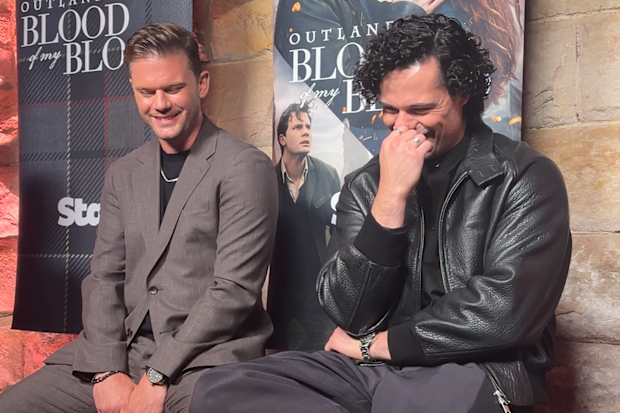 Jeremy Irvine and Jamie Roy at a Sydney event promoting Outlander: Blood Of My Blood.