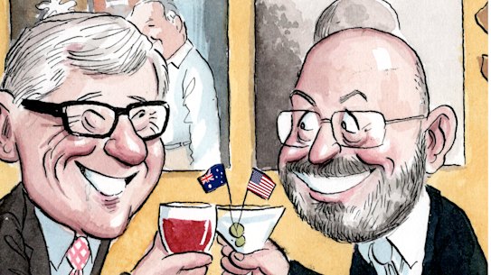 Arthur Sinodinos and Bruce McWilliam
