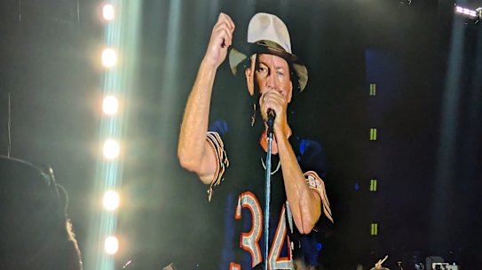 Eddie Vedder of Pearl Jam at a Sydney concert.