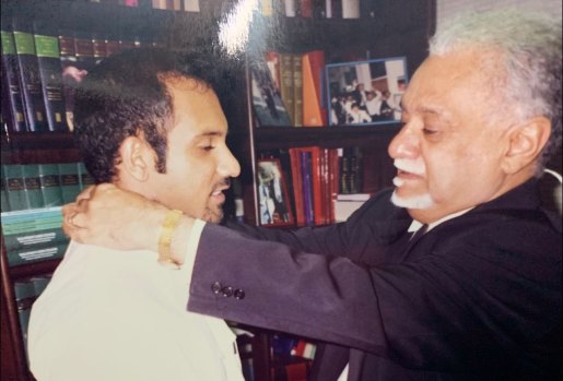 Ramkarpal Singh (left) with his father, Karpal Singh, who died in a car crash in 2014.