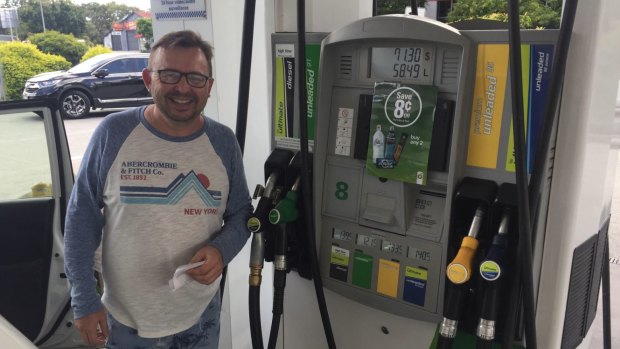 Rob Hewitt paid more than $1.50 per litre for unleaded petrol in Coffs Harbour and welcomed Brisbane's cheaper prices.