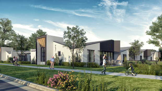 An artist's impression of the townhouses for the retirement village proposed. 