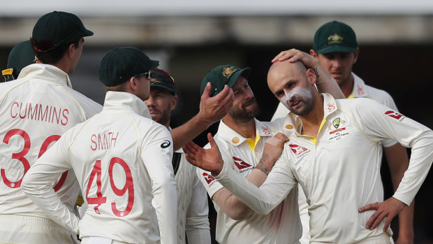Earlier in the day Nathan Lyon equalled Dennis Lillee's Test tally of 355 wickets. 