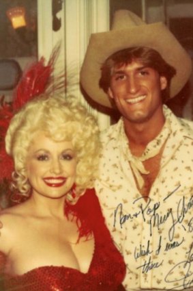 Jeff Calhoun with Dolly Parton in 1981.