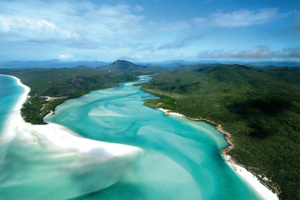 Whitehaven Beach is even more spectacular from above.