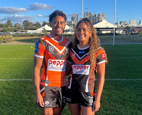 Jahream Bula has been joined at the Wests Tigers by his wife, NRLW player Aaliyah.