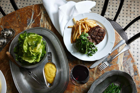 Steak frites is part of the set menu at Chez Blue, soon to open in Rozelle.