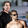 Craig Stevens, Ian Thorpe and Thorpe falling off the starting blocks.