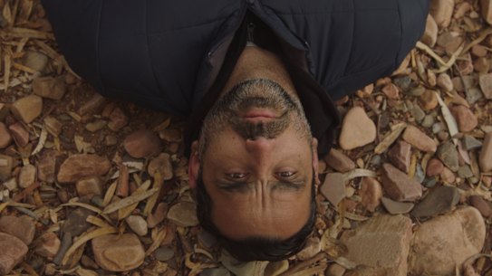 Adam Goodes visits his ancestral lands in the documentary The Australian Dream. 