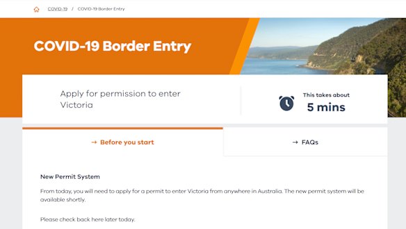 Permission denied: Victoria's new permit system was expected to be up and running by 6pm today.