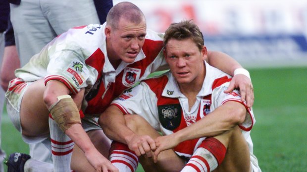 A distraught Rod Wishart after the 1999 NRL grand final, which his St George Illawarra Dragons lost to the Melbourne Storm.