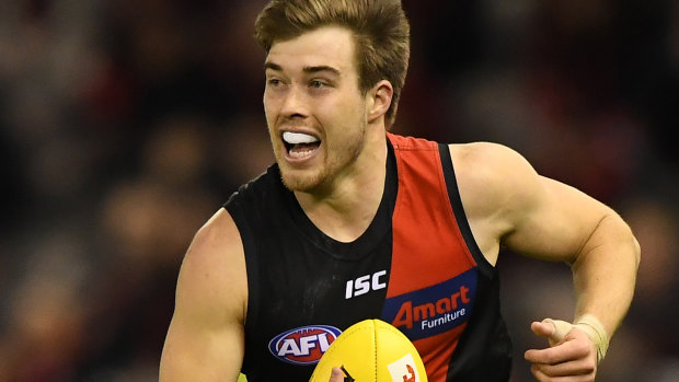 Zach Merrett of Essendon during the team's come-from-behind win against the Giants.