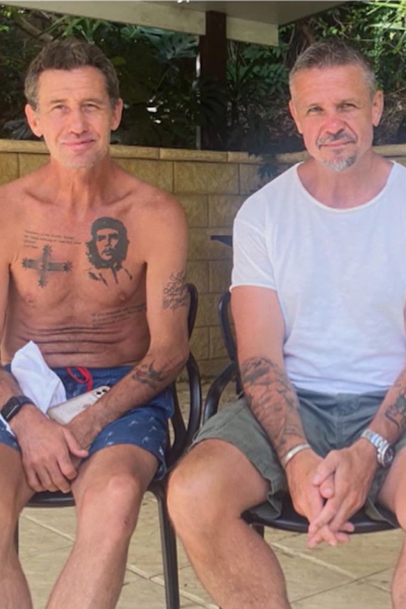 Nable  (right) with his brother Aaron, who died from MND in 2024.