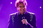 Barry Manilow performs during the Pre-Grammy gala in Beverly Hills, California on February 1.
