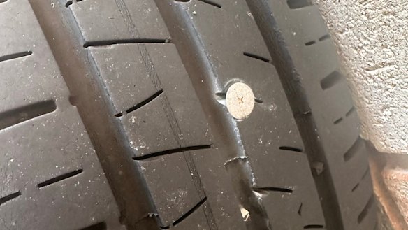 One of several screws found in cars owned by Jos Mitchell’s family. 