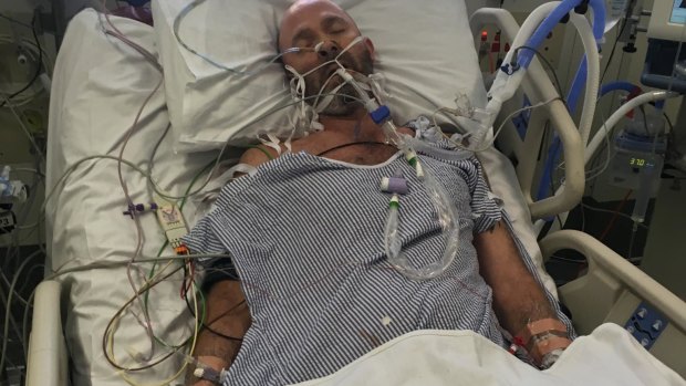 Adam Wells in hospital after contracting influenza. 
