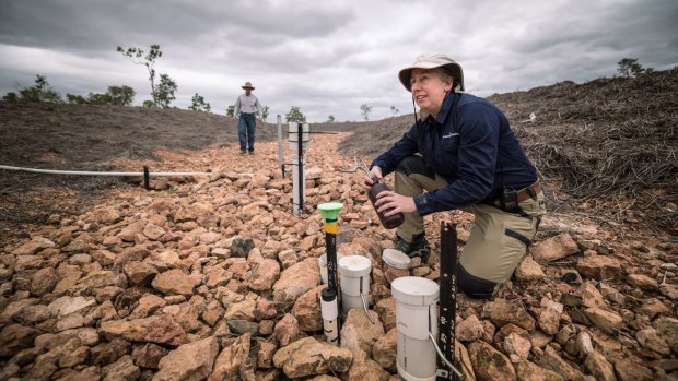 Greening Australia ecologist Lynise Wearne at the Strathalbyn site outside Townsville.