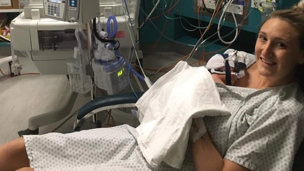 Amber Ellis' newborn daughter Indigo spent two weeks in ICU after her premature birth.