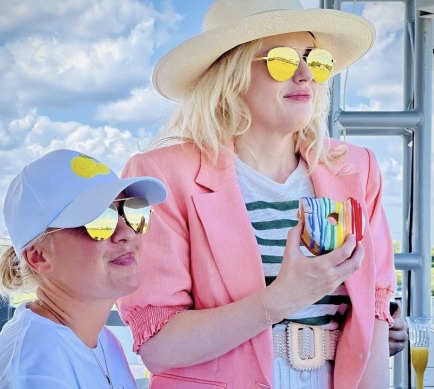 Lovers: Ramona Agruma and Rebel Wilson at World Pride Polo in Florida last month.