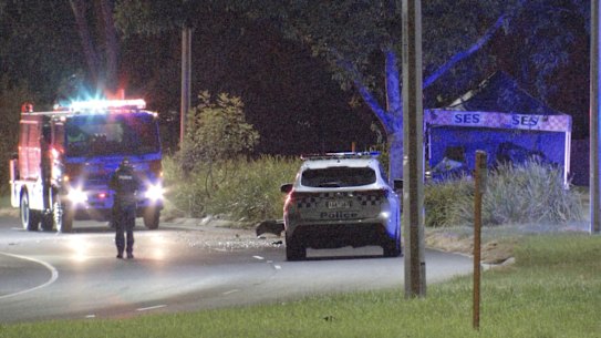 The crash scene in Rowville, where two teenagers died.