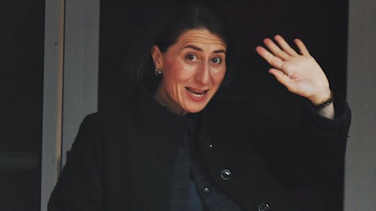 NSW Premier Gladys Berejiklian leaving her Sydney home on Tuesday.