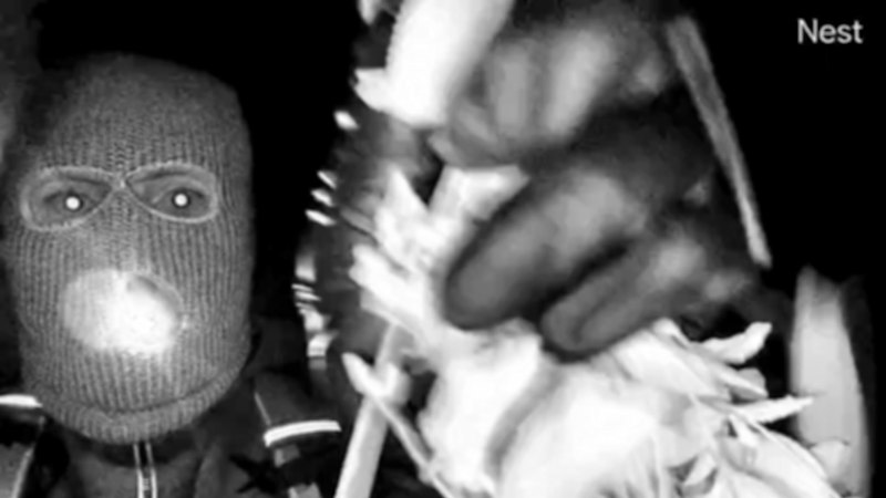 FBI releases video of masked intruder tampering with camera at her home