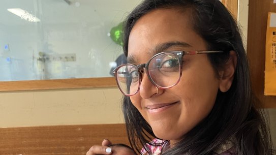 Zoya Patel and her son. 