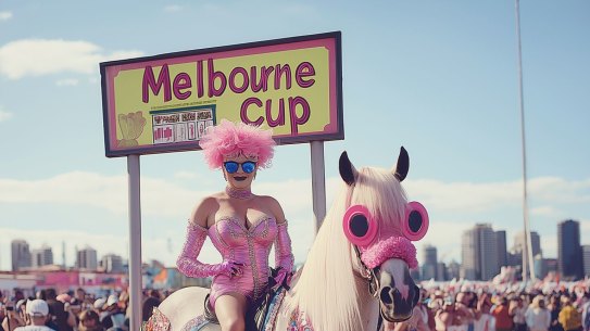 An AI-generated image of the Melbourne Cup from PunterGPT.