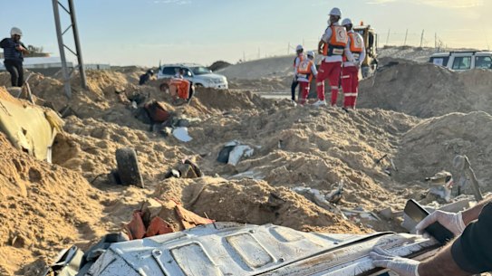 UN described the finding as a mass grave containing the bodies of 15 rescuer workers. UN officials said the workers were killed by Israeli fire after the group went missing on March 23. The location has not been disclosed.