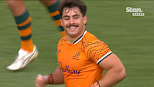 Zach Fittler is all smiles after scoring.