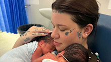 Veruca Salt has welcomed twins two years after losing her first son to SIDS.