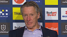 Craig Bellamy and Josh King post-match.