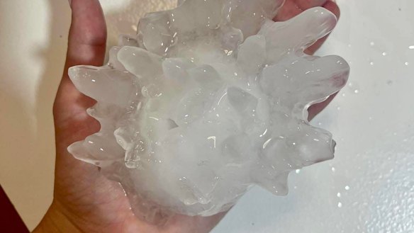 Recent hail in Ferny Grove.