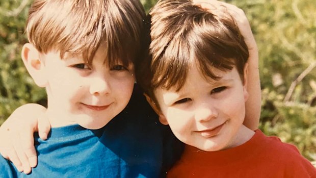 Constable Josh Prestney's brother Alex posted these photos of him and his brother on Facebook from when they were younger. Picture: Facebook.