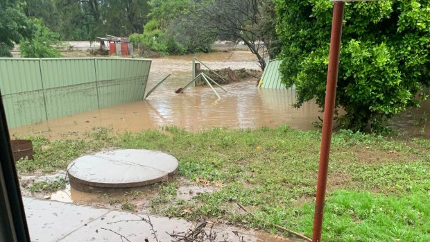 Properties are inundated by floods in Cassilis.