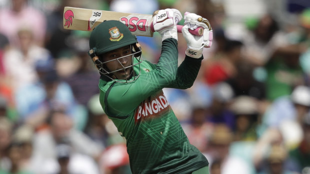 Bangladesh's Mushfiqur Rahim in action against South Africa at the Oval on Sunday.