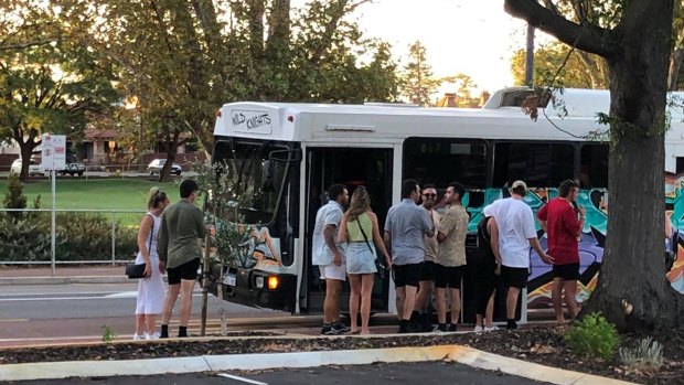 Party buses continue to operate amid new social distancing rules. 