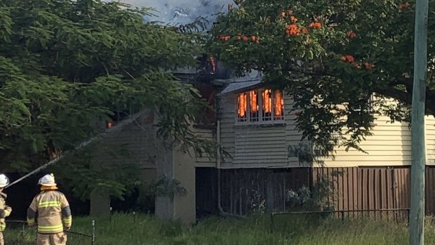 Fire crews were called to the house on Nudgee Road at Hamilton on May 30.