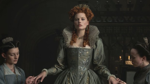 Margot Robbie stars as Queen Elizabeth I in Mary, Queen of Scots.