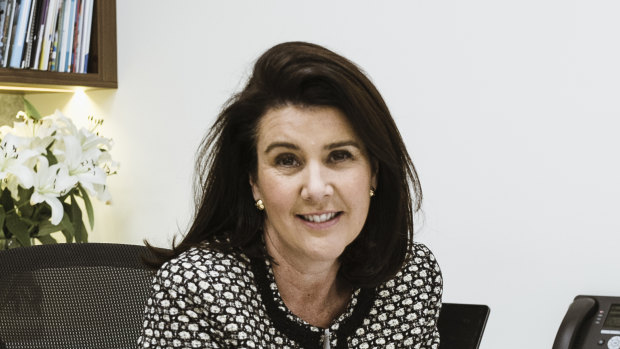 Assistant Minister for Superannuation and Financial Services Jane Hume in her Melbourne office.