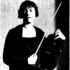 Australian violin virtuoso Alma Moodie, shown in 1927, was both the composer's lover and his inspiration.