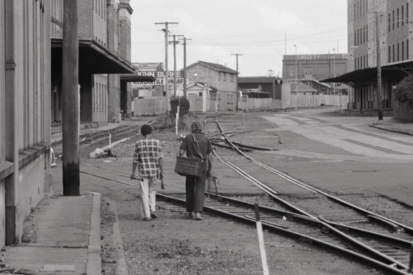 Vernon Terrace in Teneriffe in 1978 before the urban renewal of the 1990s re-shaped this part of Brisbane.