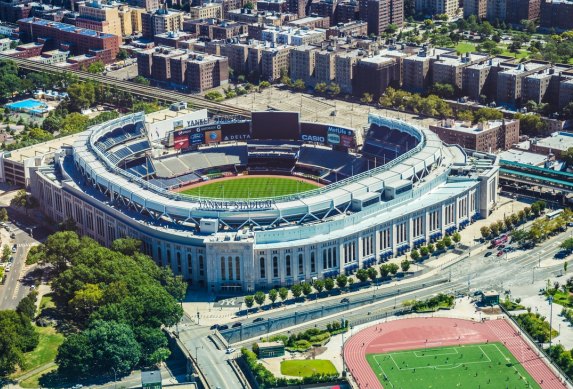 The hallowed grounds of Yankee Stadium in the Bronx.