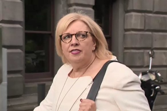 Liberal MP Wendy Lovell arrives at Parliament the day after her comments about public housing in Brighton.