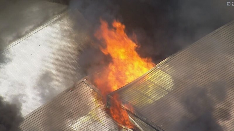 Fire engulfs service station in Sydney, surrounding buildings evacuated